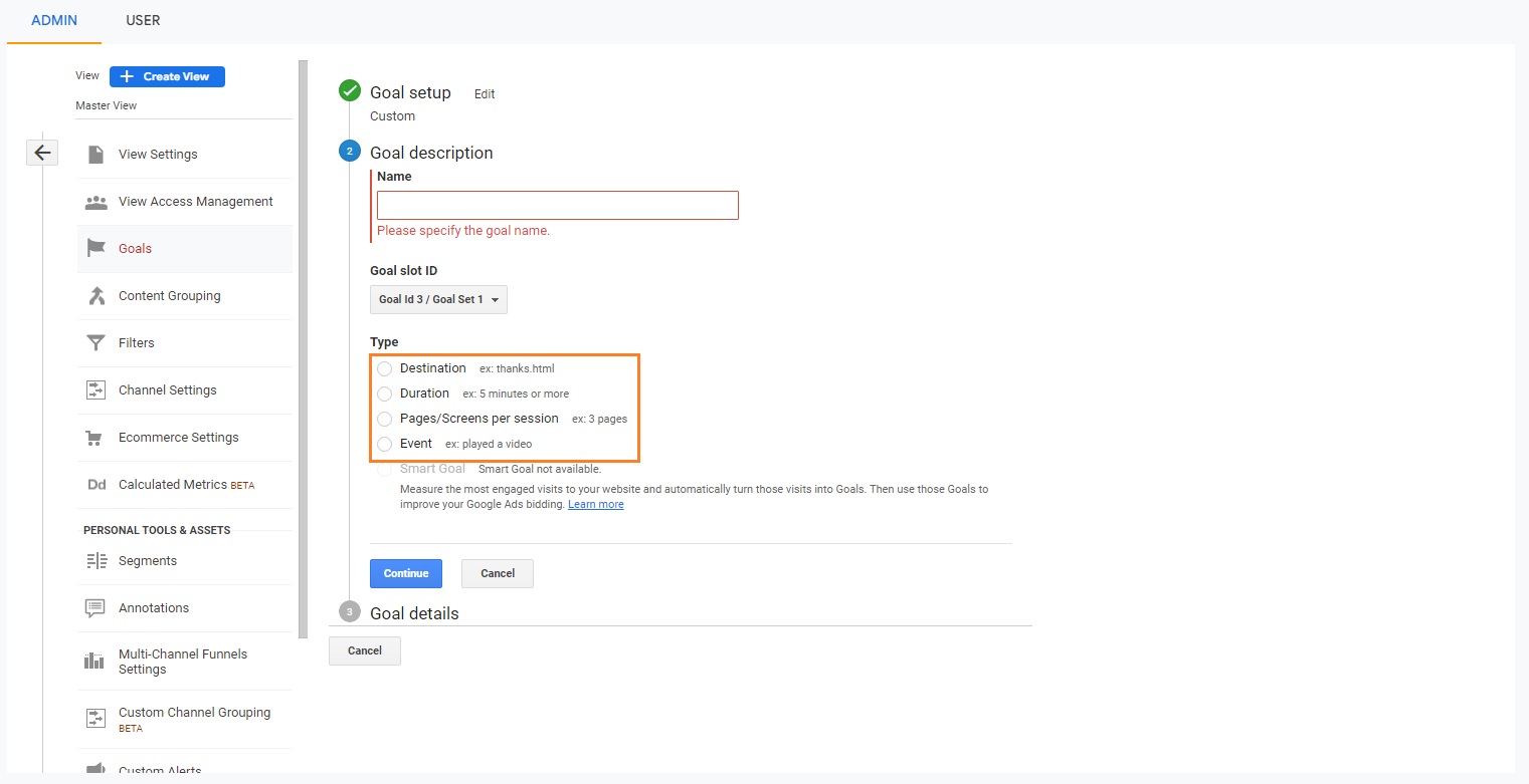 the benefits of setting goals in GA